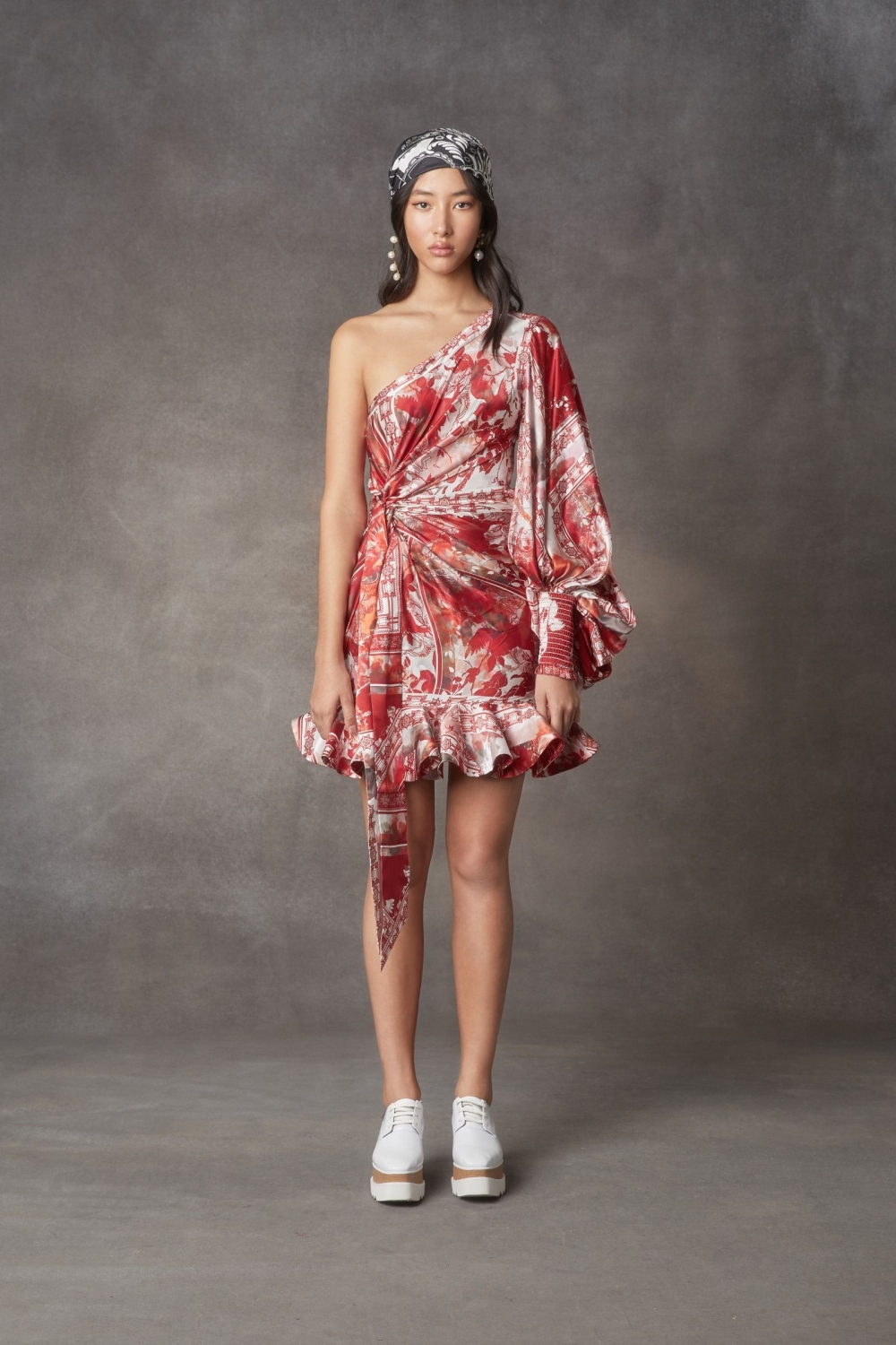 Leo and Lin Imperial Drape Mini Dress
