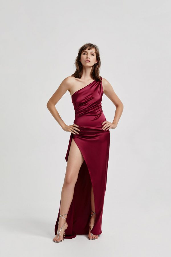 Lexi Samira Dress Burgundy - Image 2