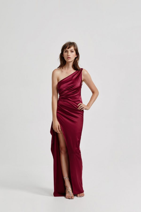 Lexi Samira Dress Burgundy - Image 3