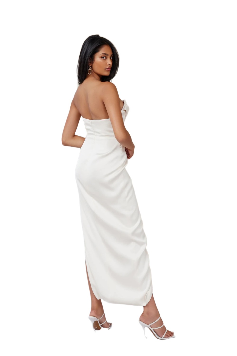 Model wearing Lexi Juliana Dress Oyster Back