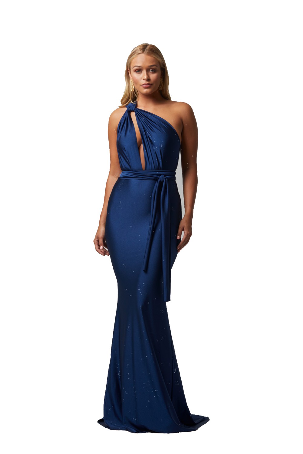 Tania Olsen Eternity navy multiway wrap dress with mermaid skirt